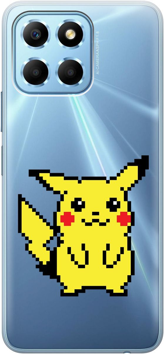 

Чехол на Honor X6/X8 5G с 3D принтом "Pixel Pikachu" прозрачный, Прозрачный;желтый, 158178