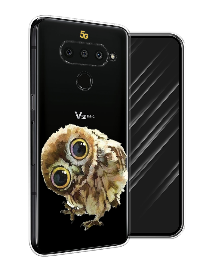 

Чехол Awog на LG V50 ThinQ "Любопытный совенок", Коричневый;белый;прозрачный, 83850-1