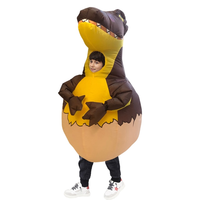 Костюм детский надувной маскарадный Inflatable Яйцо динозавра, коричневый