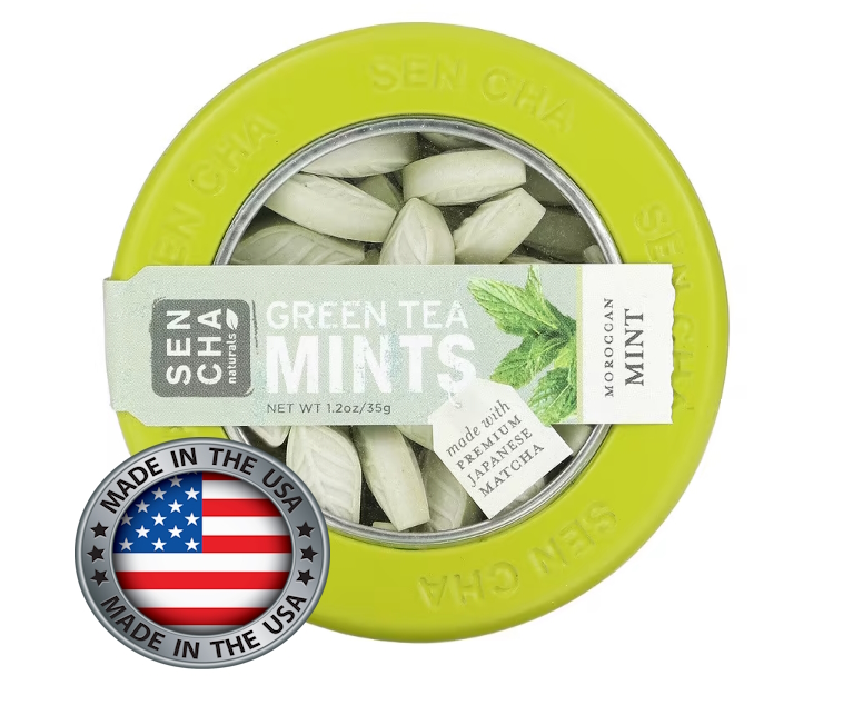 

Мятные леденцы Sencha Naturals с зеленым чаем, 35 г