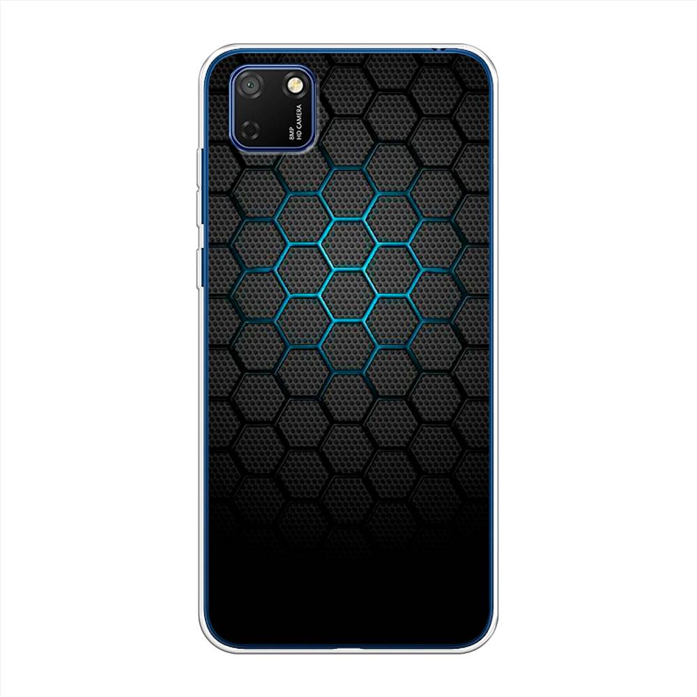 фото Чехол awog "бирюзовые соты" для honor 9s