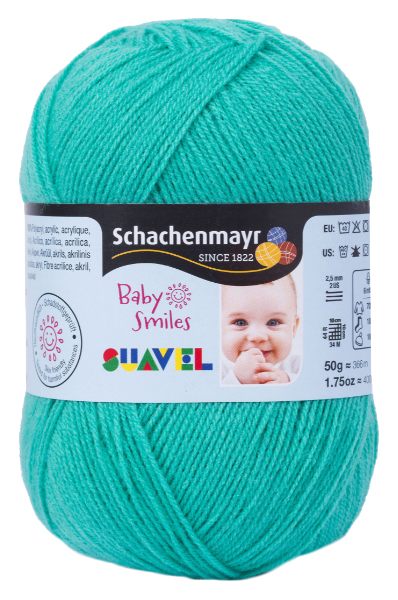 

Пряжа Schachenmayr 9814876 Suavel Baby Smiles (06615, smaragd), Бирюзовый, Suavel