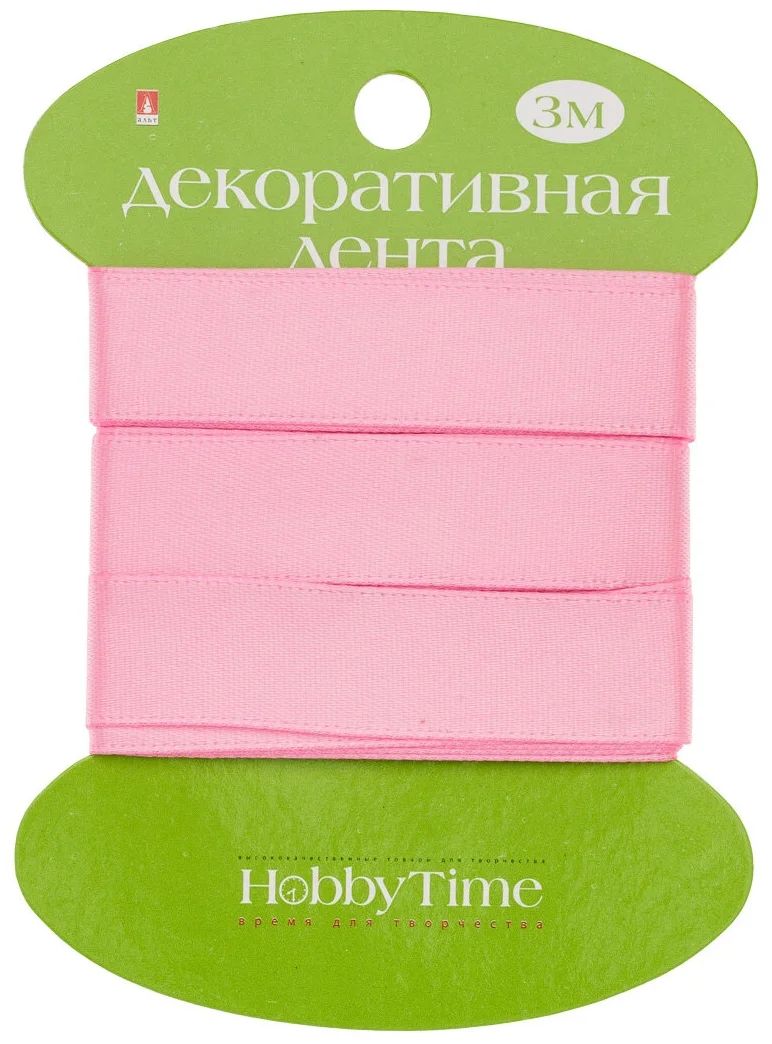 

ЛЕНТА ДЕКОРАТИВНАЯ АТЛАСНАЯ, ШИРИНА 15 ММ., ДЛИНА 3 М., РОЗОВАЯ, Арт. 2-615/13, Розовый, 2-615/13