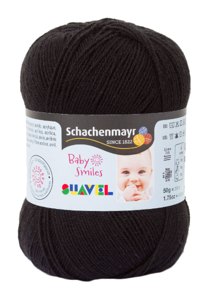 фото Пряжа schachenmayr 9814876 suavel baby smiles (01099, black)