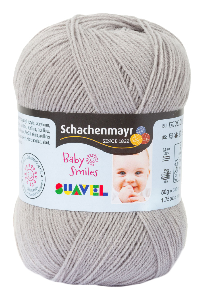 фото Пряжа schachenmayr 9814876 suavel baby smiles (01090, gray)