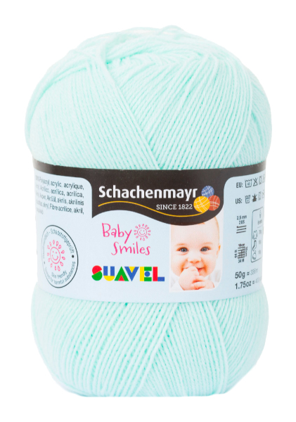 

Пряжа Schachenmayr 9814876 Suavel Baby Smiles (01066, mint), Голубой, Suavel