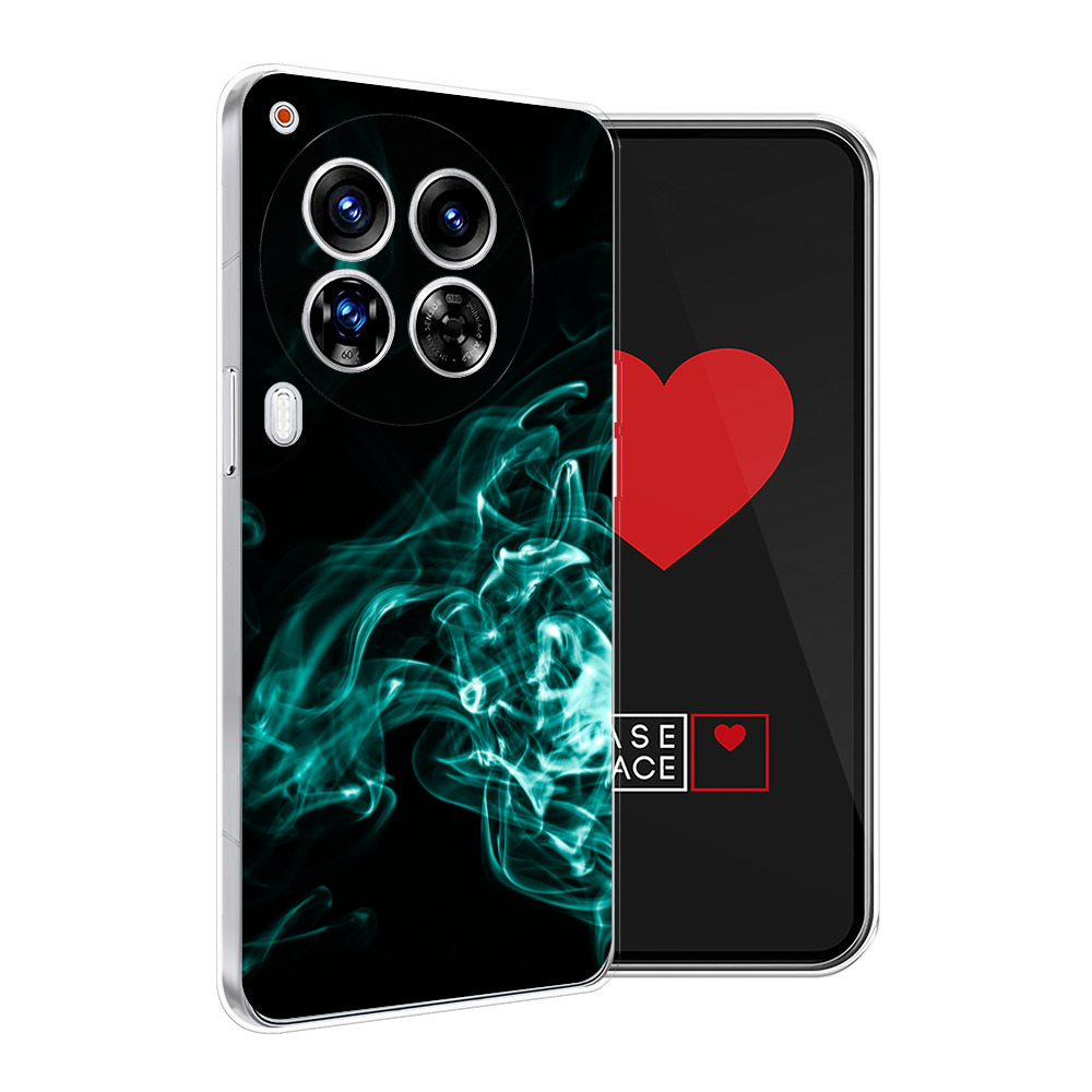

Силиконовый чехол "Бирюзовый дым" на Tecno Camon 30 Premier, Черный, 305450-1