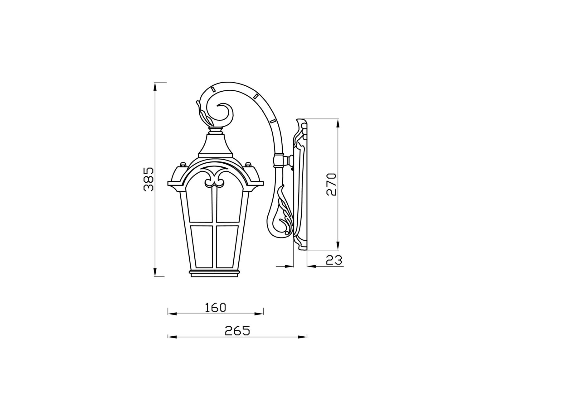 фото Светильник настенный outdoor albion, o413wl-01gb, 60w, e27