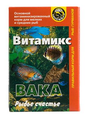 Корм для аквариумных рыб ВАКА ВитаМикс, витаминизированный, 50 мл 600007454410