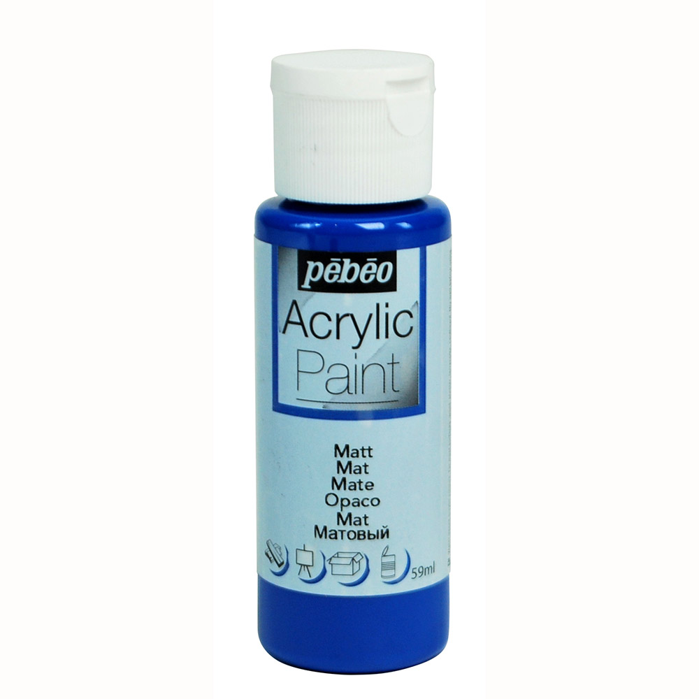 Краска художественная Pebeo Acrylic Paint декоративная матовая 59 мл синий королевский 529₽