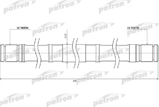 

Вал приводной (палка) nissan primera p11, wp11 2.0 438 мм PATRON PDS0449