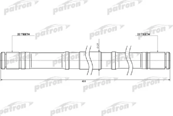 

Вал приводной (палка) nissan primera p11, wp11 2.0 418мм PATRON PDS0450