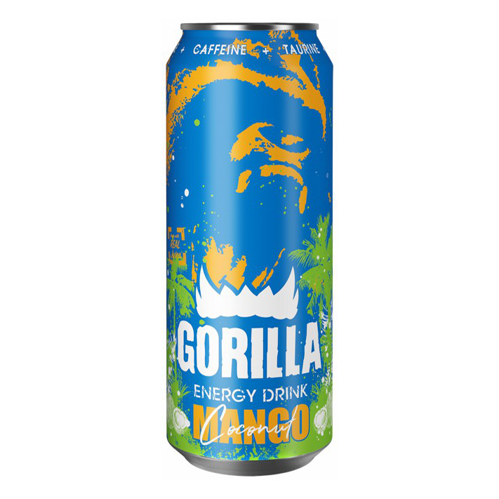 Напиток энергетический Gorilla Mango Coconut газированный безалкогольный 0,45 л