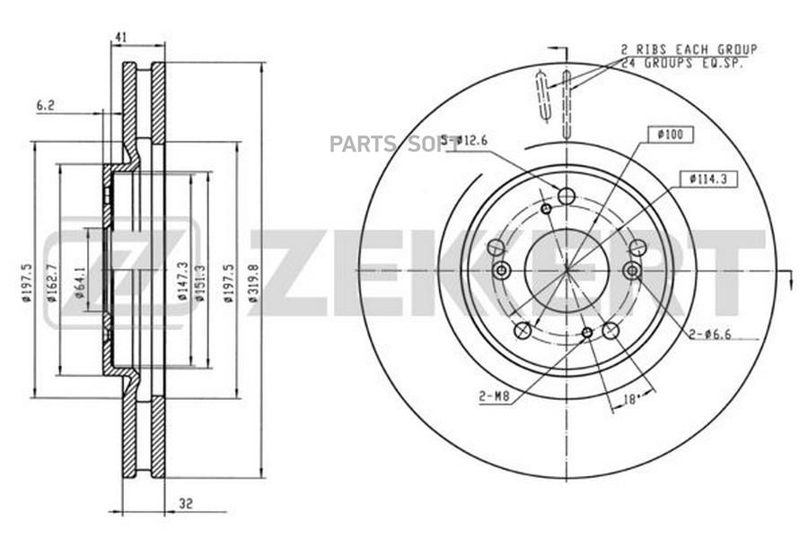 

Тормозной диск ZEKKERT BS5495
