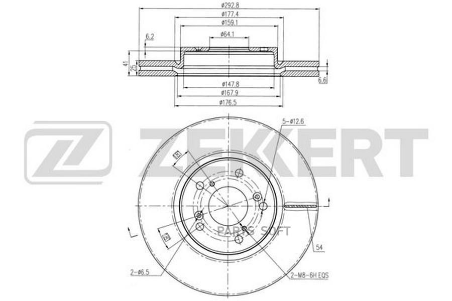 

Тормозной диск ZEKKERT BS6069