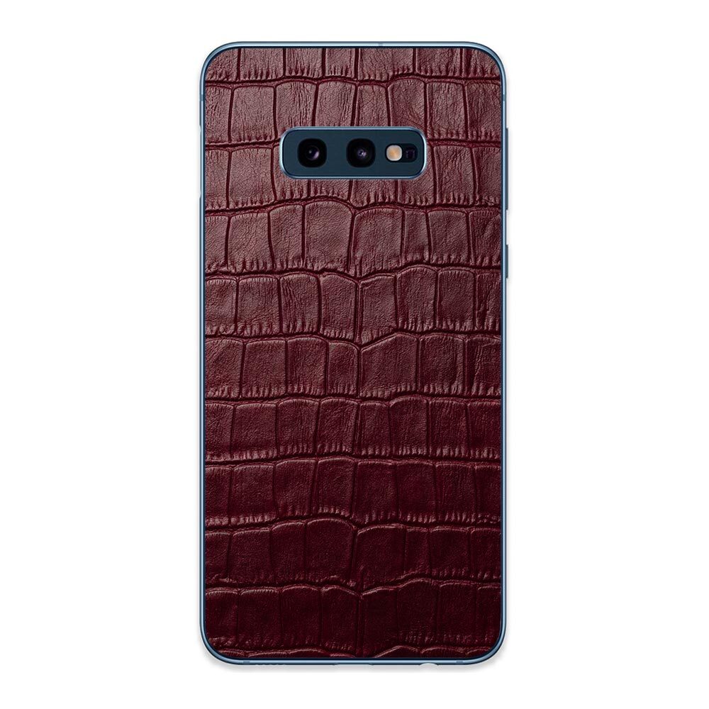 

Наклейка Glueskin из натуральной кожи Croco для Samsung Galaxy S10e, Бордовый