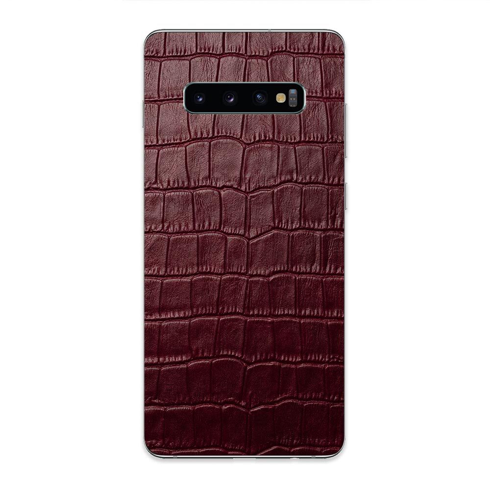 

Наклейка Glueskin из натуральной кожи Croco для Samsung Galaxy S10, Бордовый