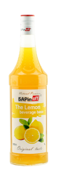 фото Основа (сироп !barinoff) для напитка лимонная (заправка для салата) barinoff 1л