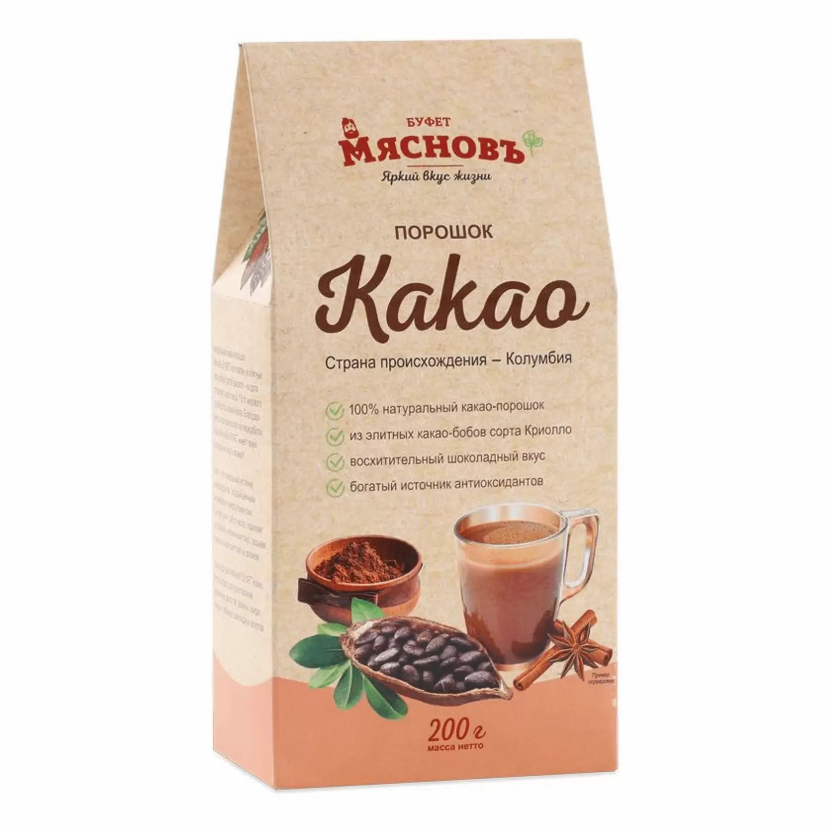 

Какао-порошок Мясновъ Буфет Натуральный 200 г