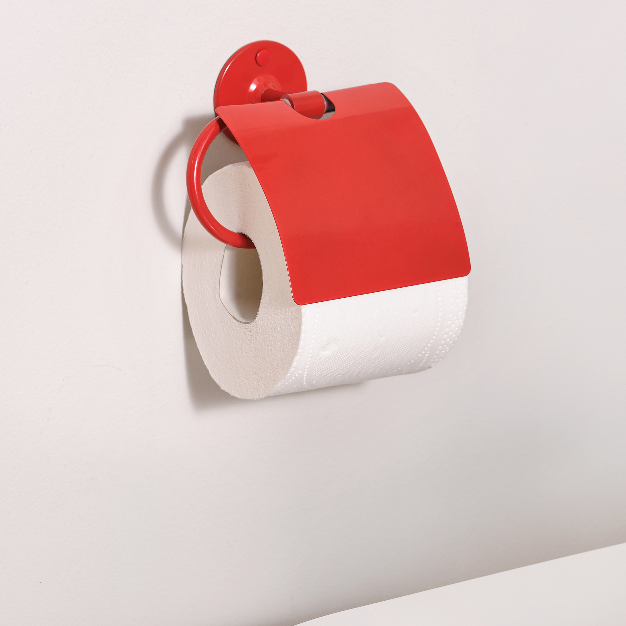 Держатель для туалетной бумаги красный Moroshka