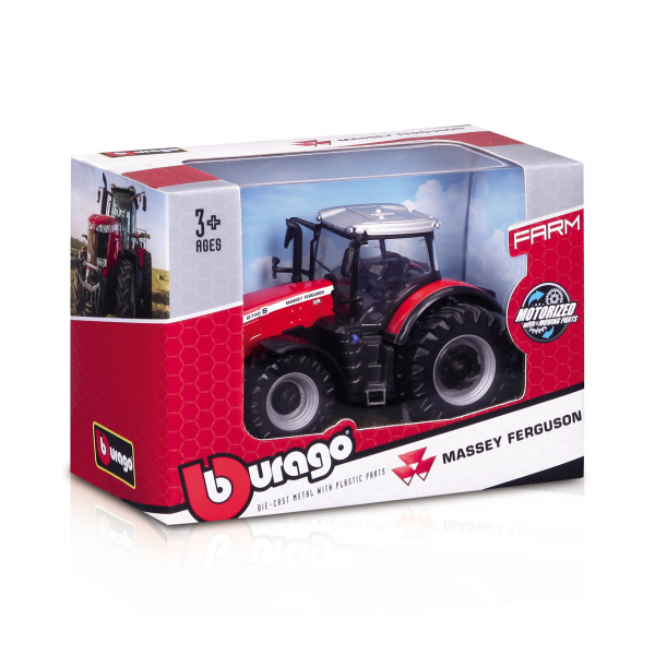 Трактор Bburago Farm Massey Ferguson 18-31610, красный