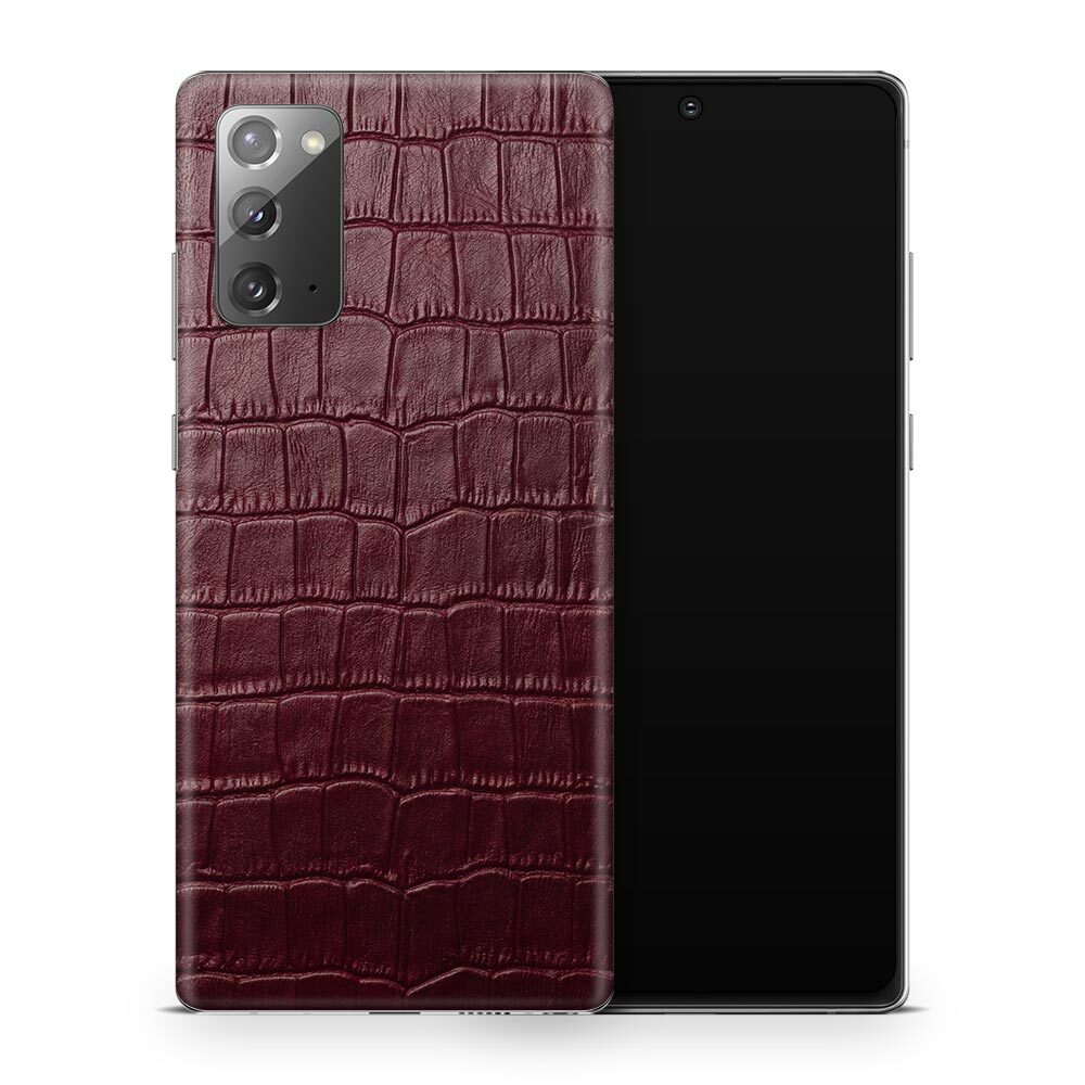 

Наклейка Glueskin из натуральной кожи Croco для Samsung Galaxy Note 20, Бордовый