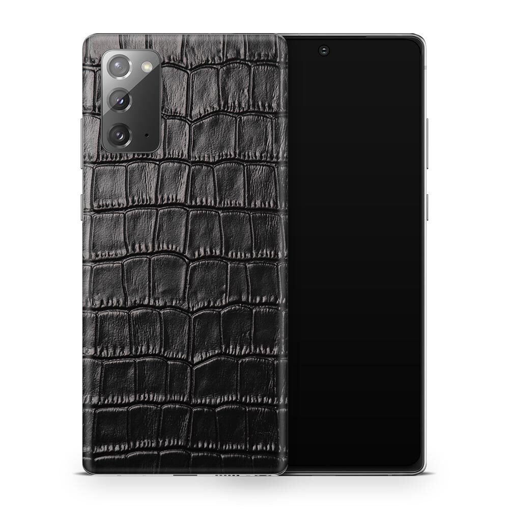 

Наклейка Glueskin из натуральной кожи Croco для Samsung Galaxy Note 20, Черный
