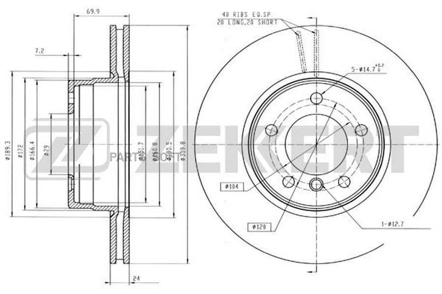 

Тормозной диск ZEKKERT BS5400