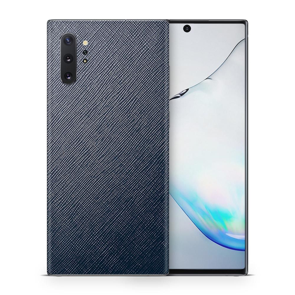 

Наклейка Glueskin с натуральной кожей Saffiano для Samsung Galaxy Note 10 Plus, Синий