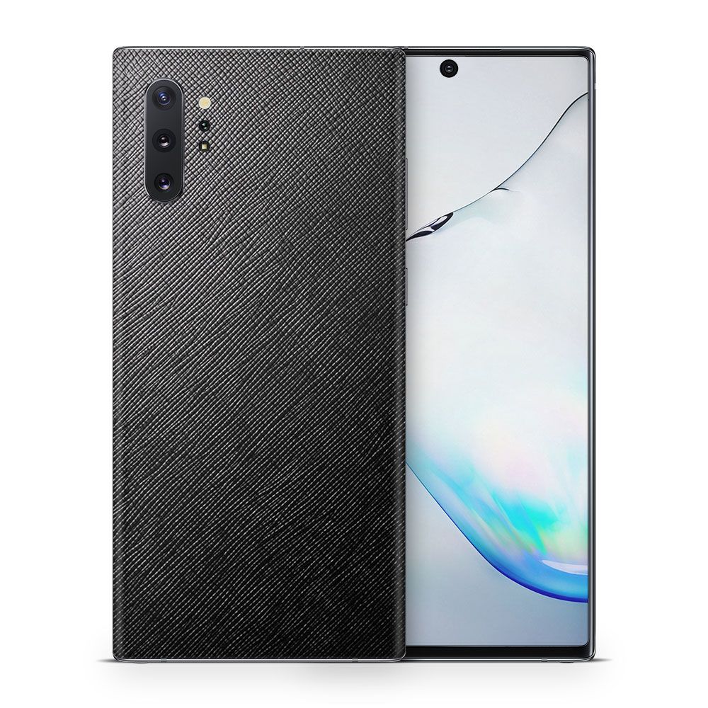 

Наклейка Glueskin с натуральной кожей Saffiano для Samsung Galaxy Note 10 Plus, Черный