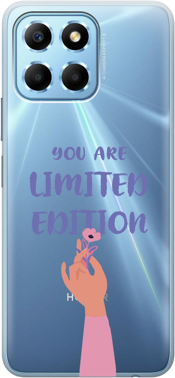 

Чехол на Honor X6/X8 5G с 3D принтом "Limited Edition" прозрачный, Прозрачный;розовый, 158177