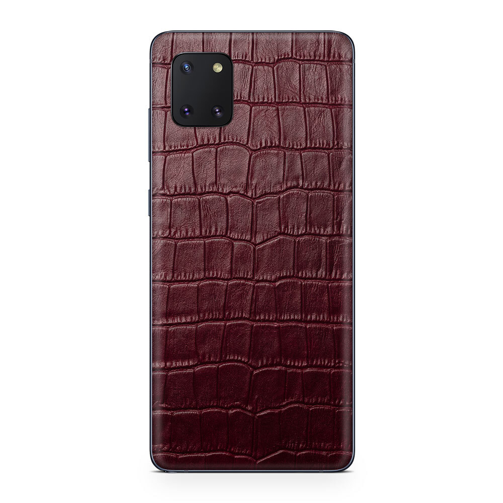 

Наклейка Glueskin из натуральной кожи Croco для Samsung Galaxy Note 10 Lite, Бордовый