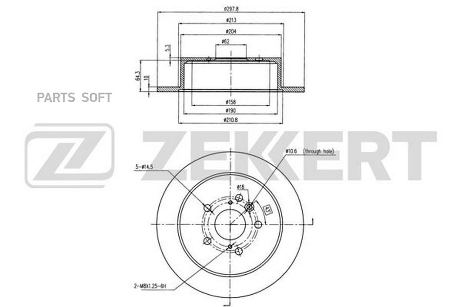 

Тормозной диск ZEKKERT BS6065