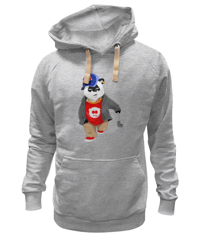 

Худи унисекс Printio Bad panda серое S, Серый, Bad panda