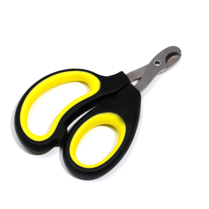 Ножницы-когтерезы Пижон Premium с эргономичной ручкой, чёрно-жёлтые