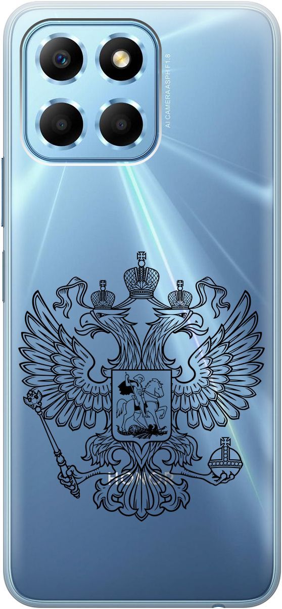 

Чехол на Honor X6/X8 5G с 3D принтом "Patriotic Spirit" прозрачный, Прозрачный;черный, 158177