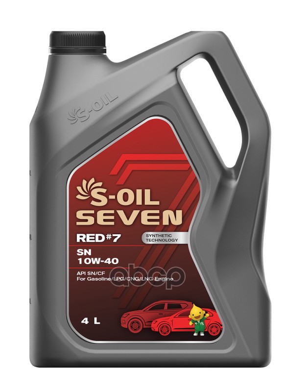 

Моторное масло S-OIL синтетическое 7 Red #7 10W40 4л