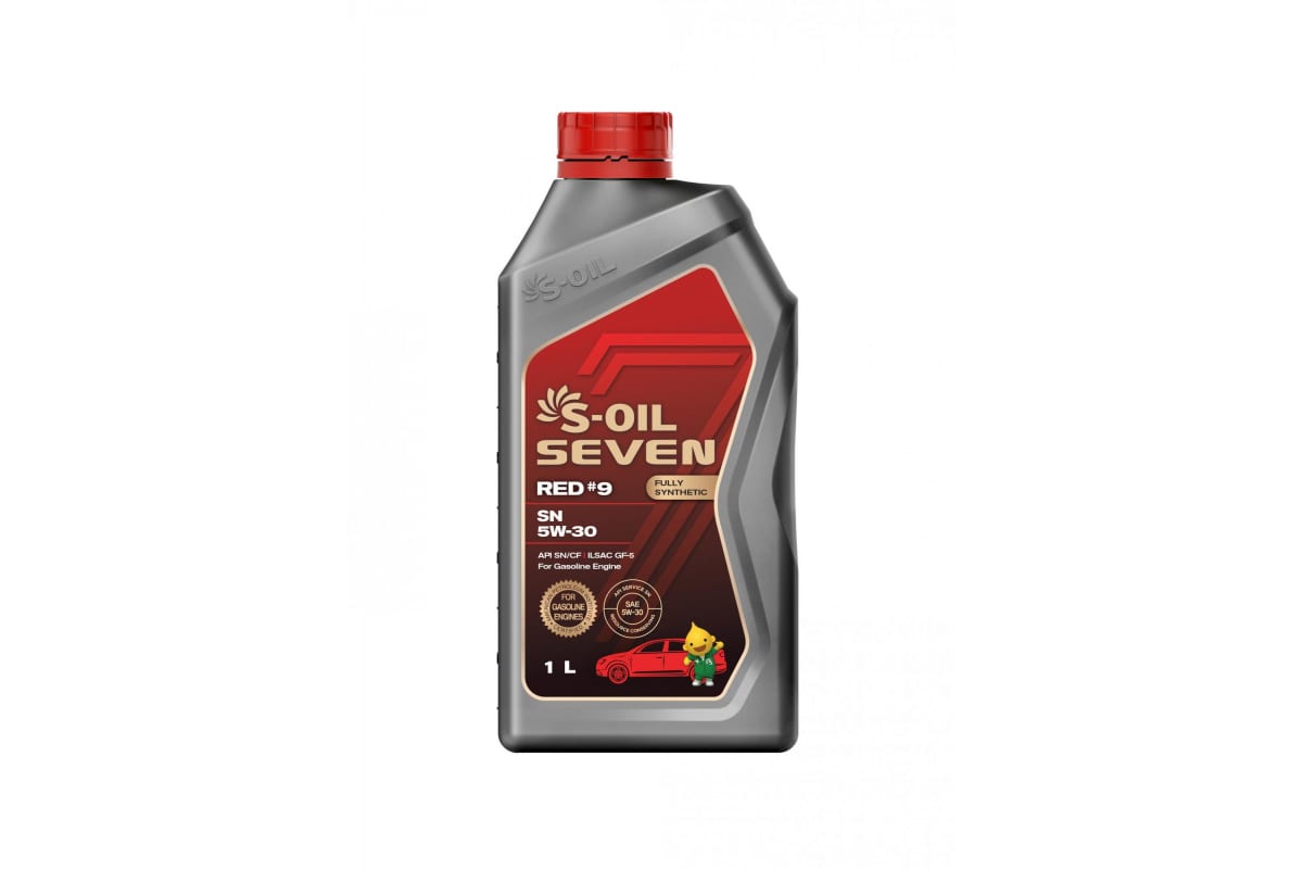Моторное масло S-OIL синтетическое 7 Red #9 Sn 5w30 1л