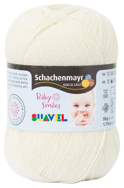 

Пряжа Schachenmayr 9814876 Suavel Baby Smiles (01020), Белый, Suavel