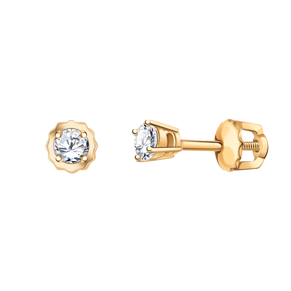 

Серьги из золота Atoll 2567, фианит, 2567