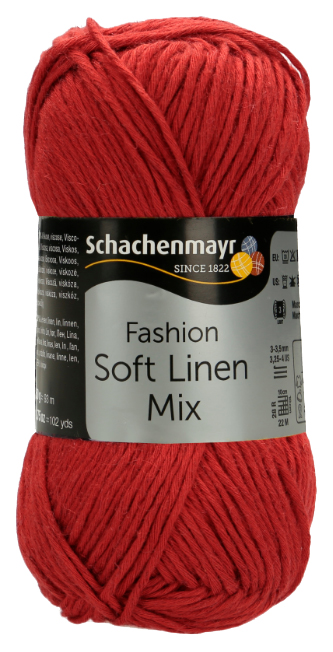 

Пряжа Schachenmayr 9807362 Soft Linen Mix Fashion (00031, mohn), Бордовый, Soft Linen Mix