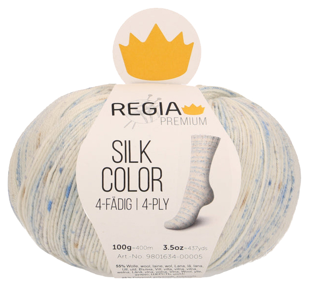 

Пряжа для вязания Regia 9801634 Silk Color (00066), Белый, Silk Color