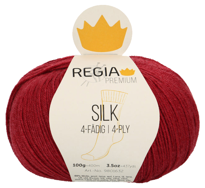 

Пряжа для вязания Regia 9801632 Silk (00080), Красный, Silk