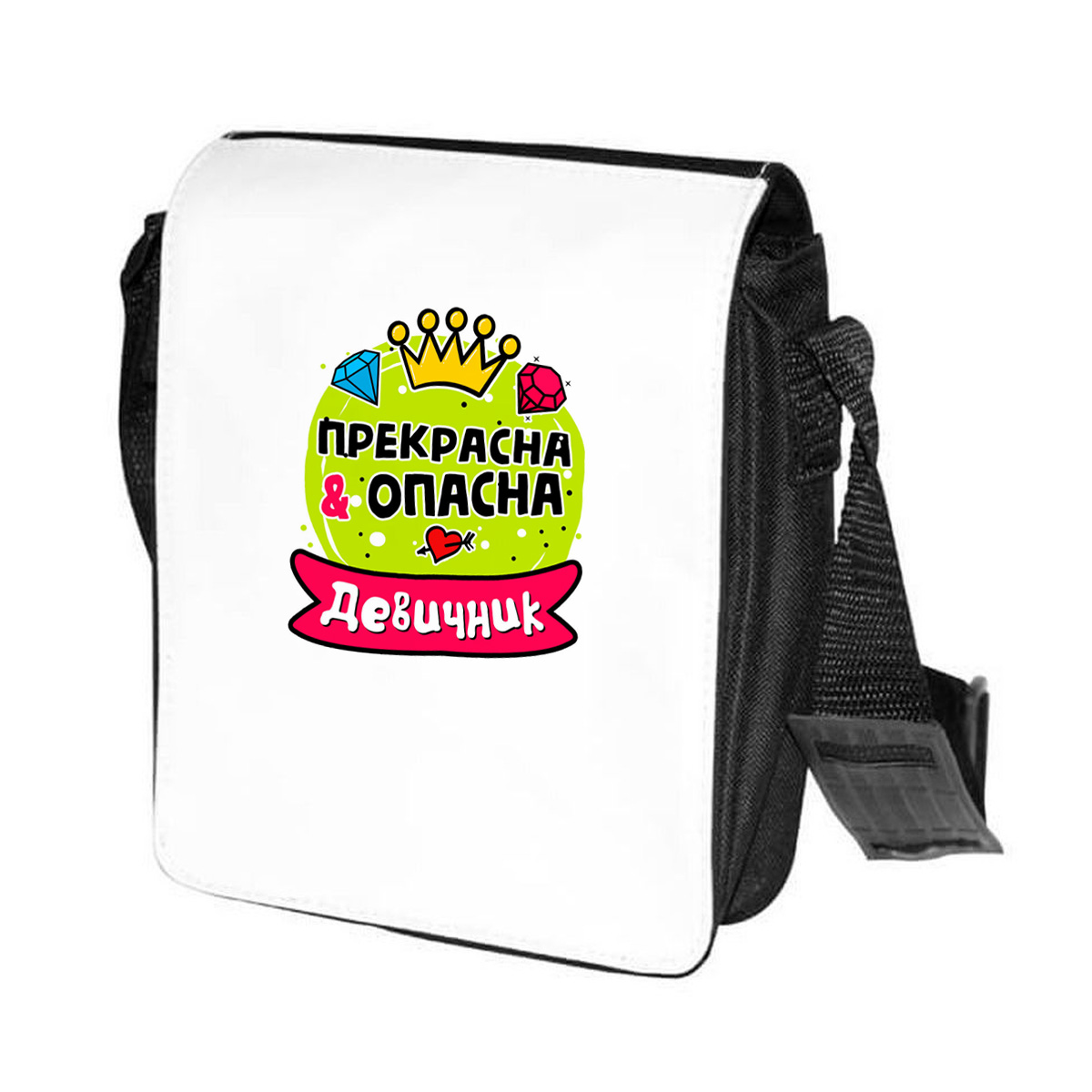 

Сумка женская CoolPodarok CN042481 черно-белый, Черный;белый, CN042481