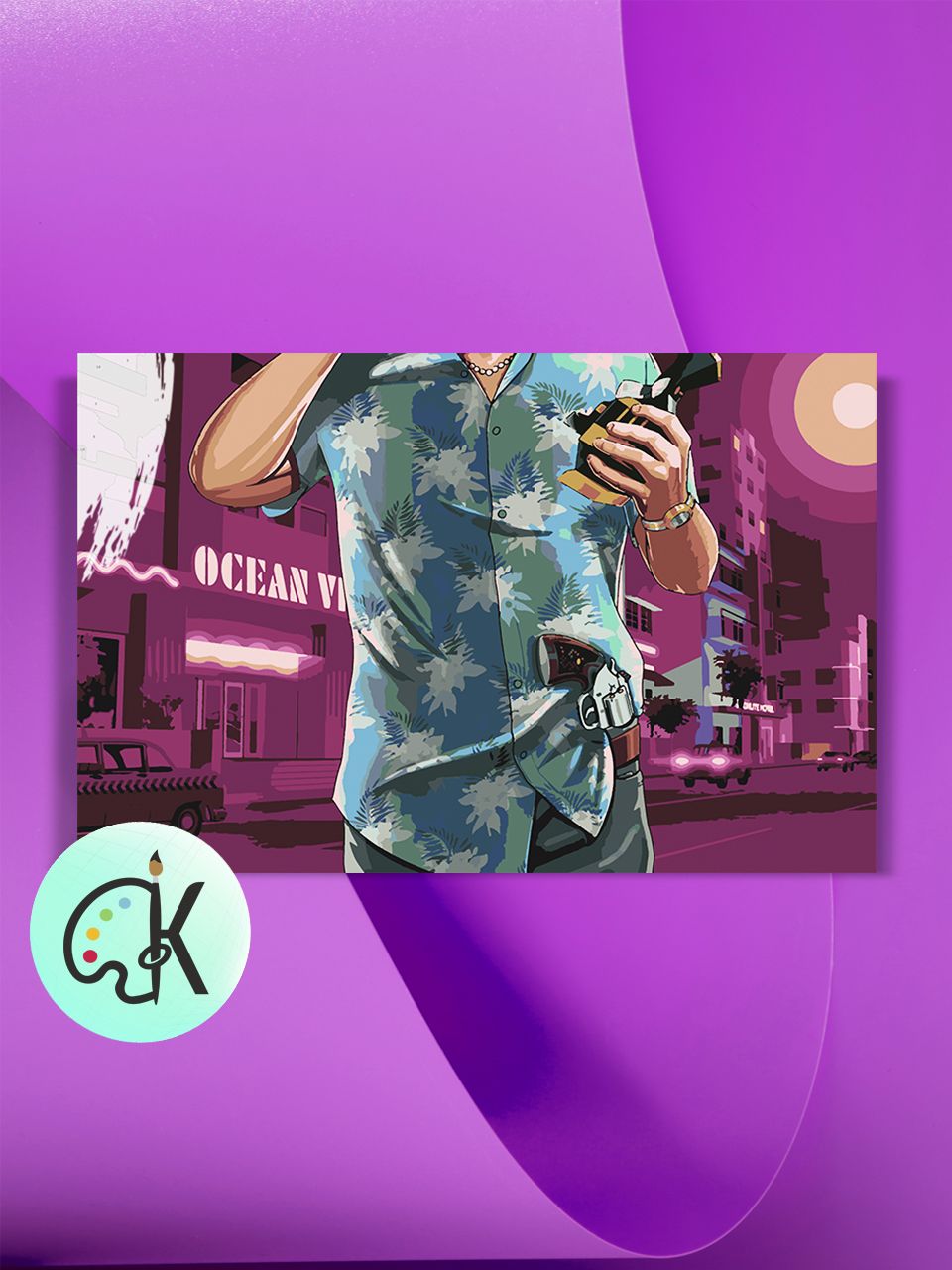 

Картина по номерам на холсте Культура Цвета GTA Vice City Tommy, 40 х 60 см, GTA Vice City Tommy