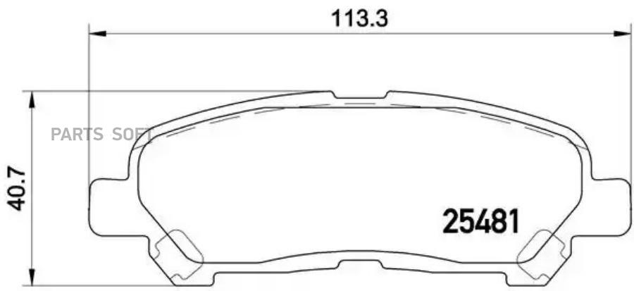 

Тормозные колодки brembo задние дисковые P83138