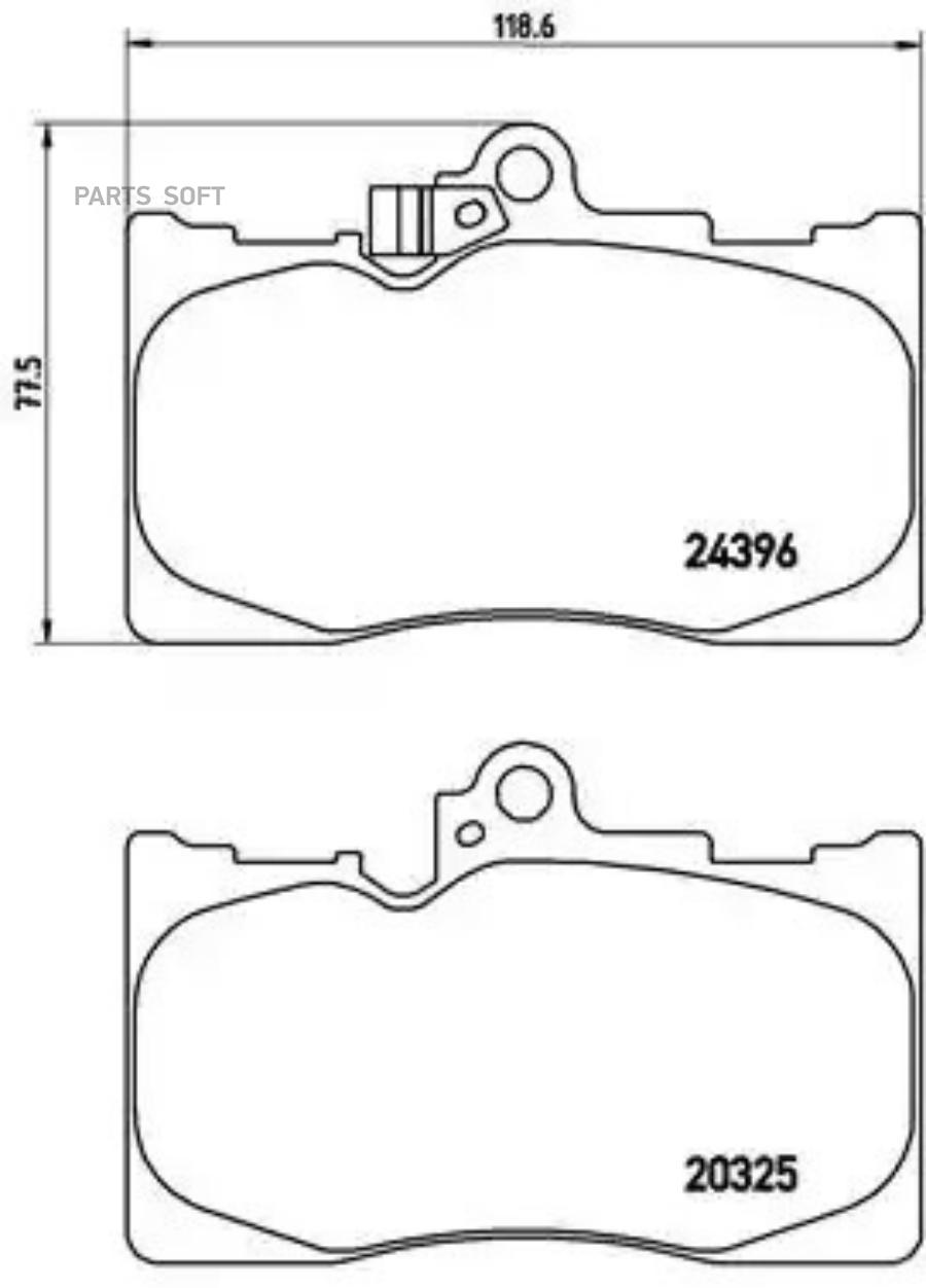 

Тормозные колодки brembo передние P83072