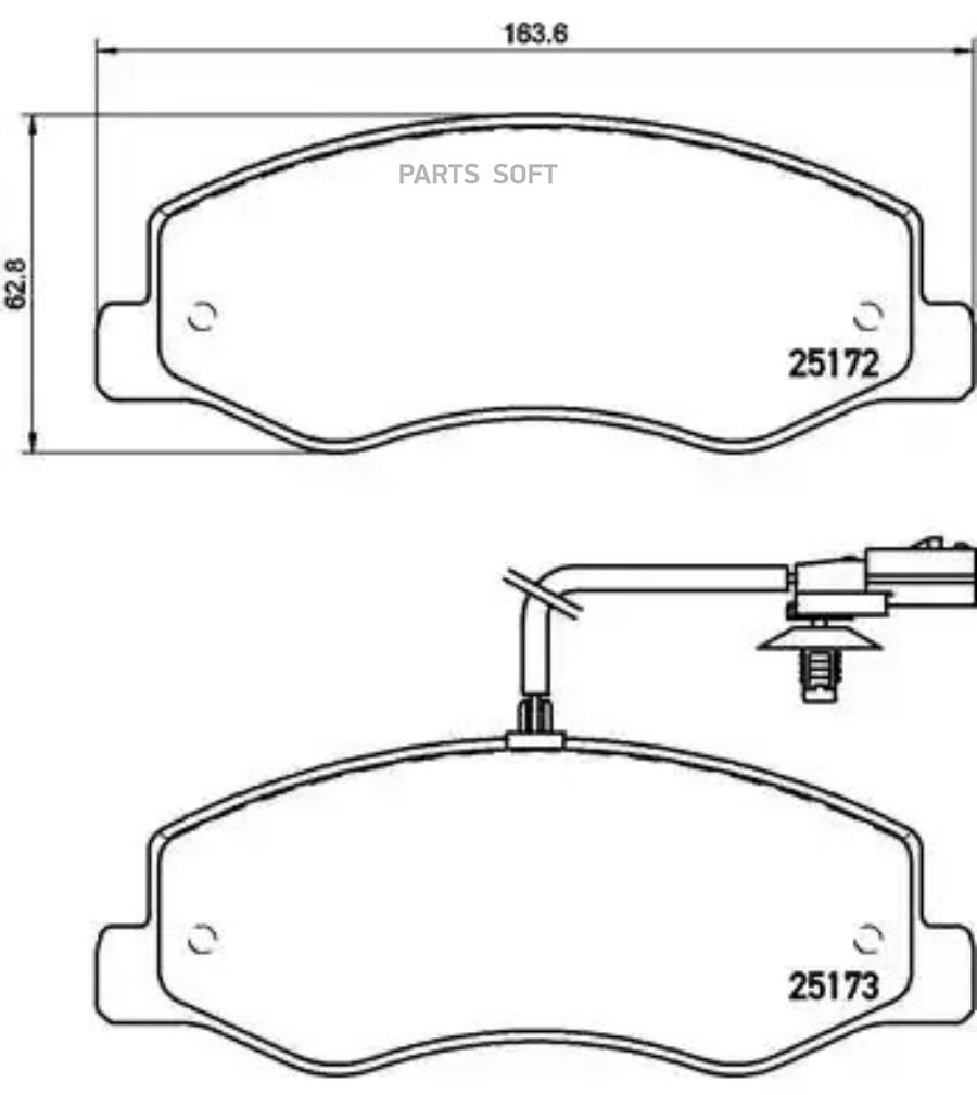 

Тормозные колодки brembo задние P68061