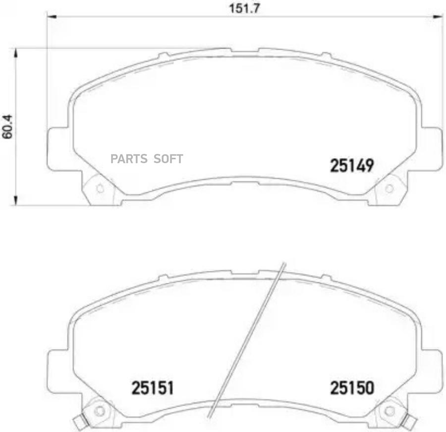 

Тормозные колодки brembo P34007