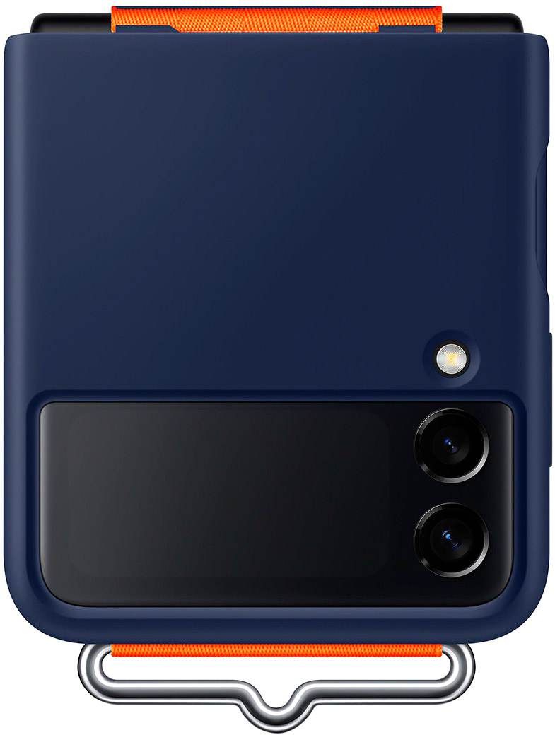 фото Чехол samsung b2 silicone cover with strap navy (ef-gf711tnegru)